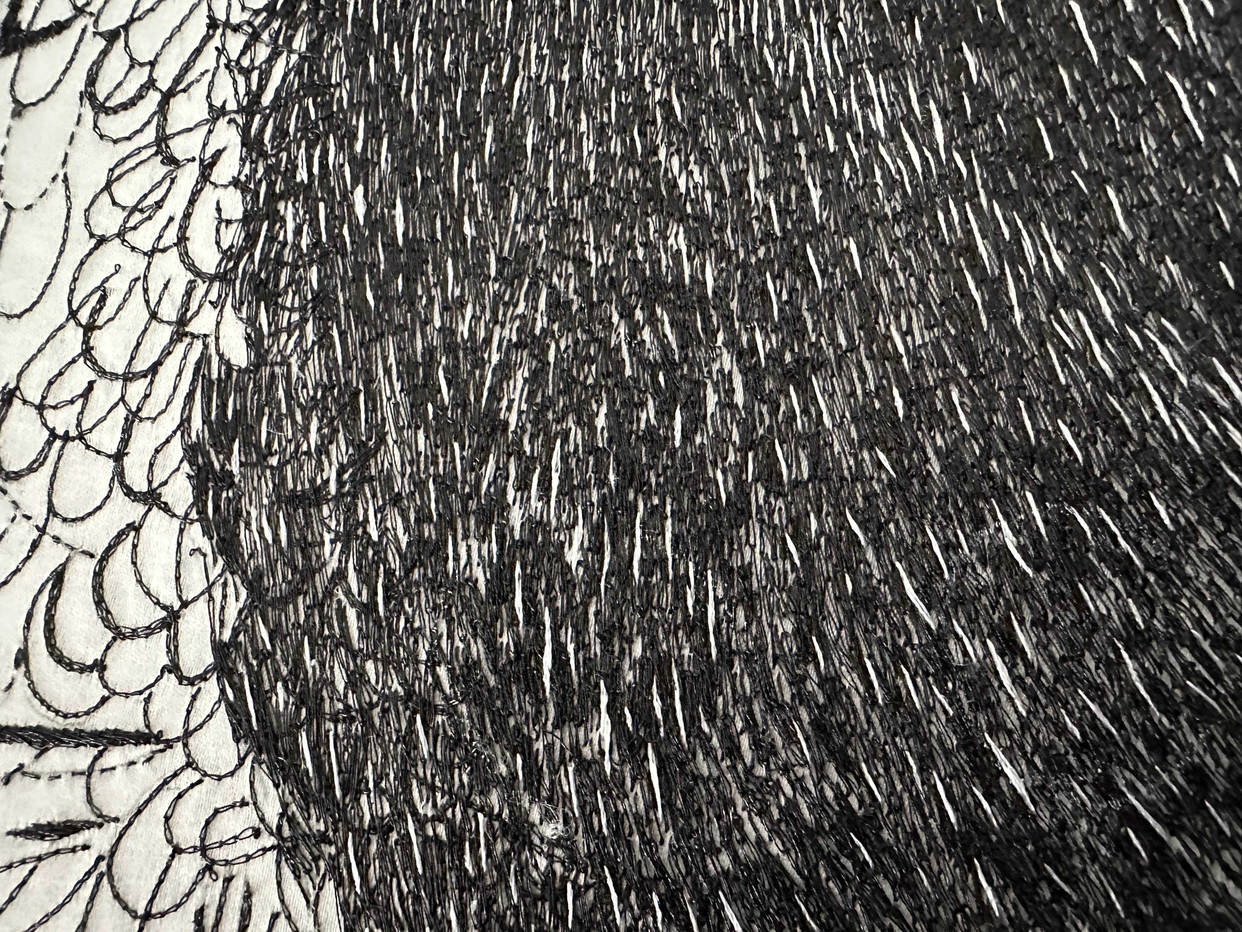 Hilos Metálicos Negros, Bordados, Tapiz para Habitación de Bebé, En Stock en venta 7