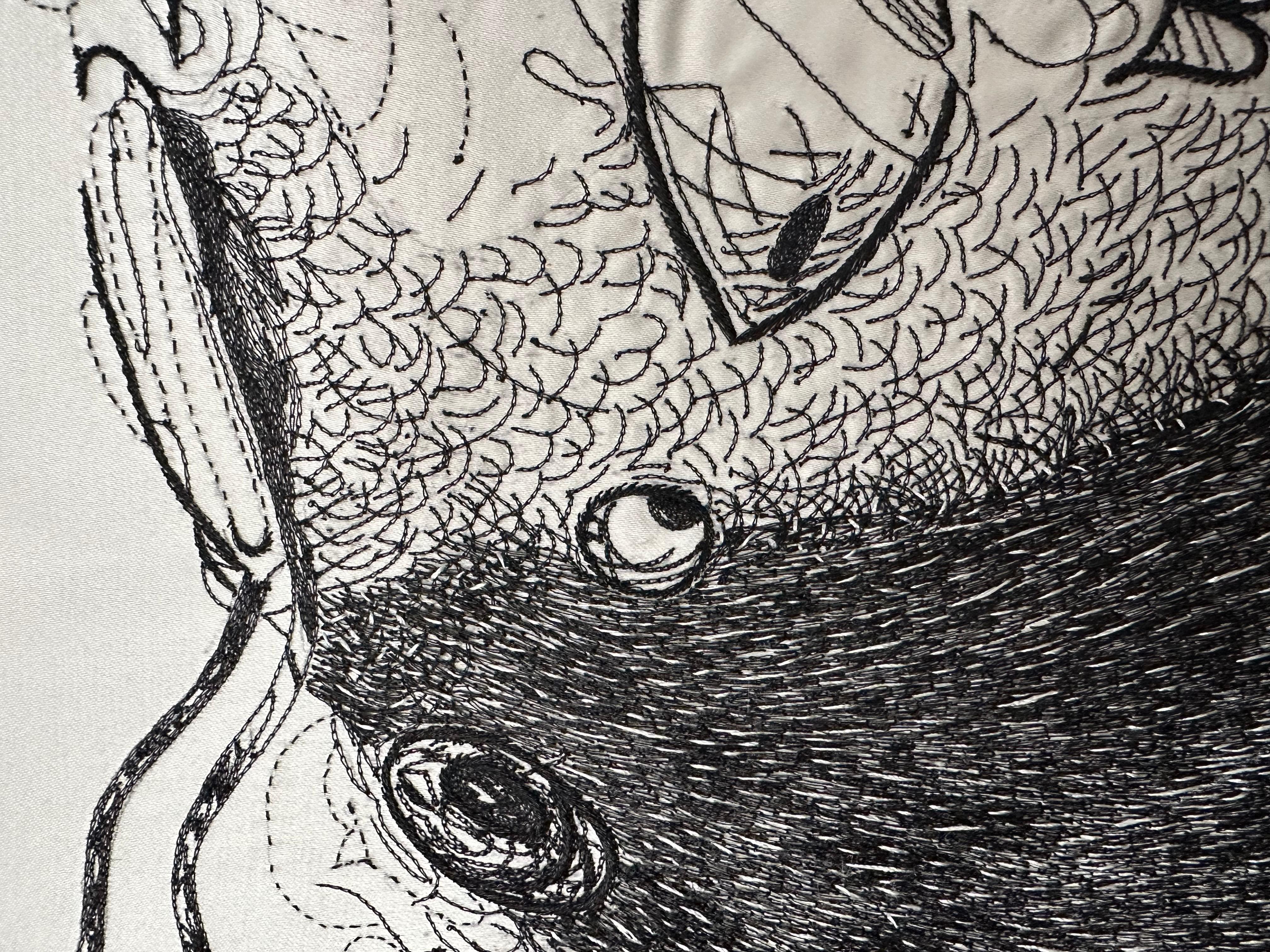 Hilos Metálicos Negros, Bordados, Tapiz para Habitación de Bebé, En Stock Siglo XXI y contemporáneo en venta