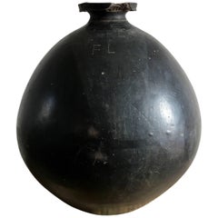 Vintage Black Mezcal Pot from Mexico