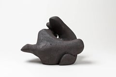 Sculpture en céramique noire du milieu du siècle dernier de Tim Orr, vers 1980