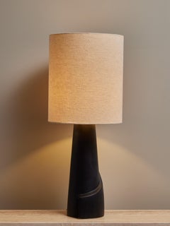 Black Mid Century Ceramic Table Lamp