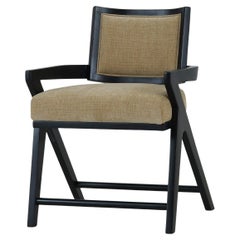 Black Mid-Century Modern Dining Armchair Black Mid-Century Modern Dining Armchair