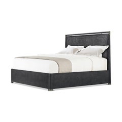 Black Mid Century Style Bed - California King