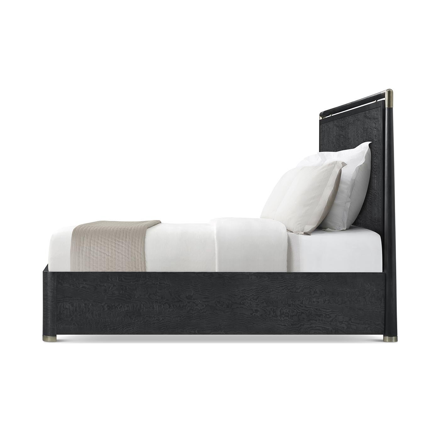Mid-Century Modern Black Mid Century Style Bed - US King For Sale