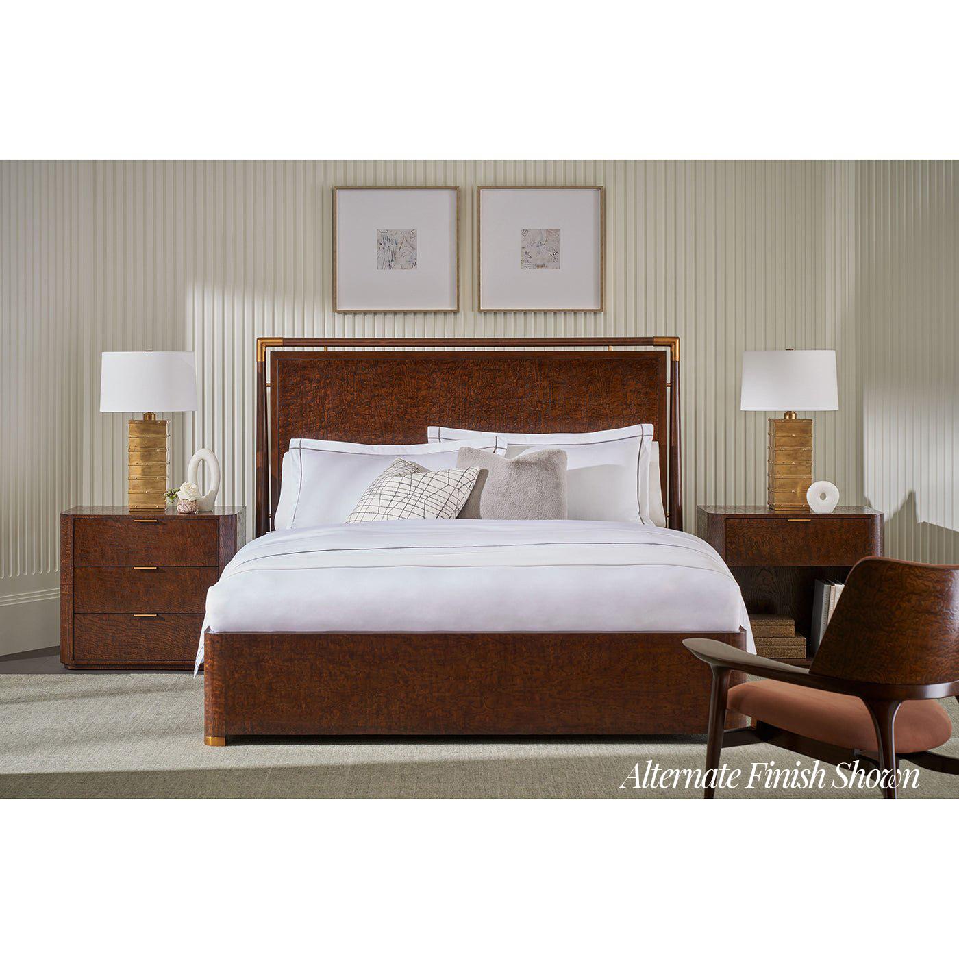 Contemporary Black Mid Century Style Bed - US King For Sale