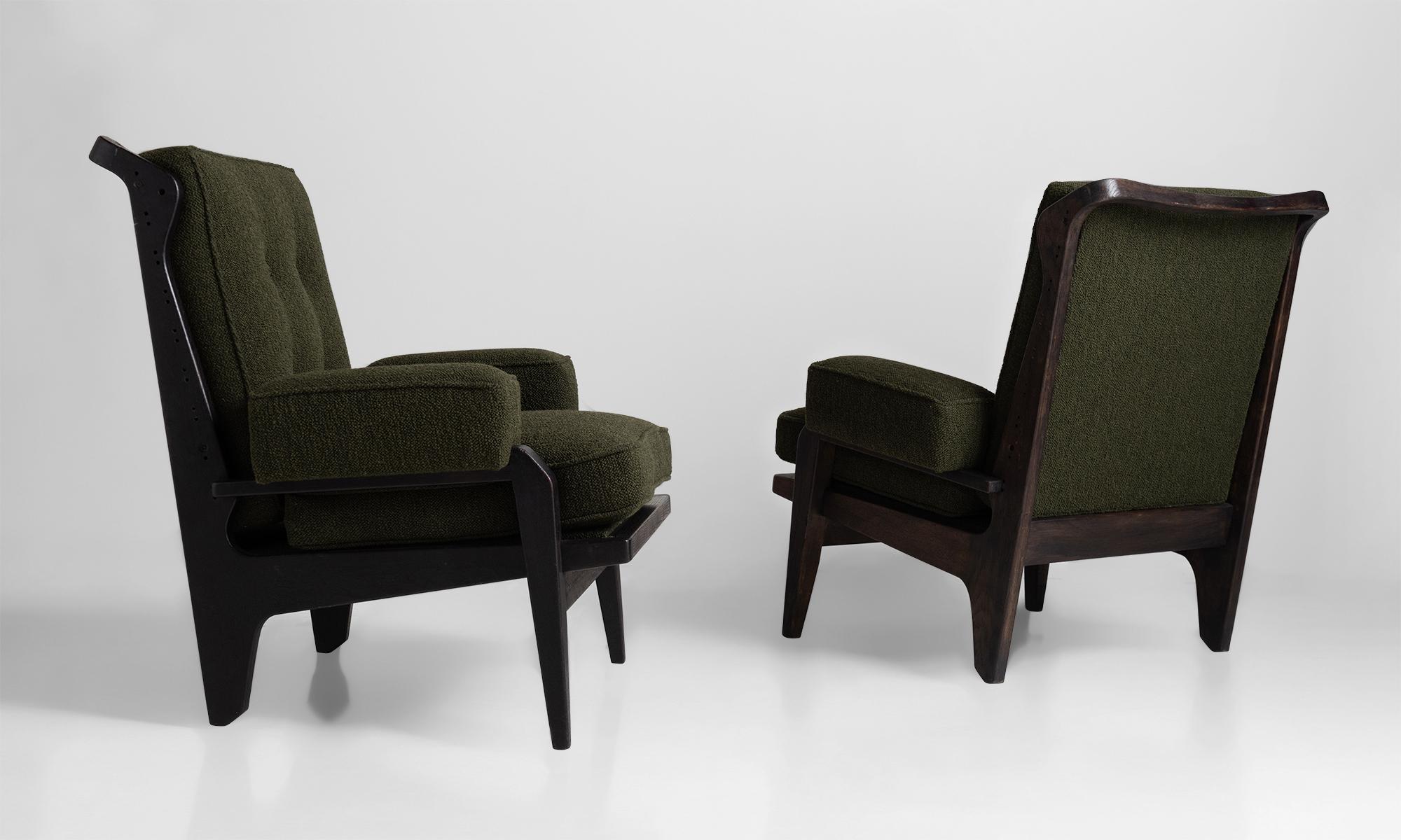 Mid-Century Modern Black Midcentury Armchairs
