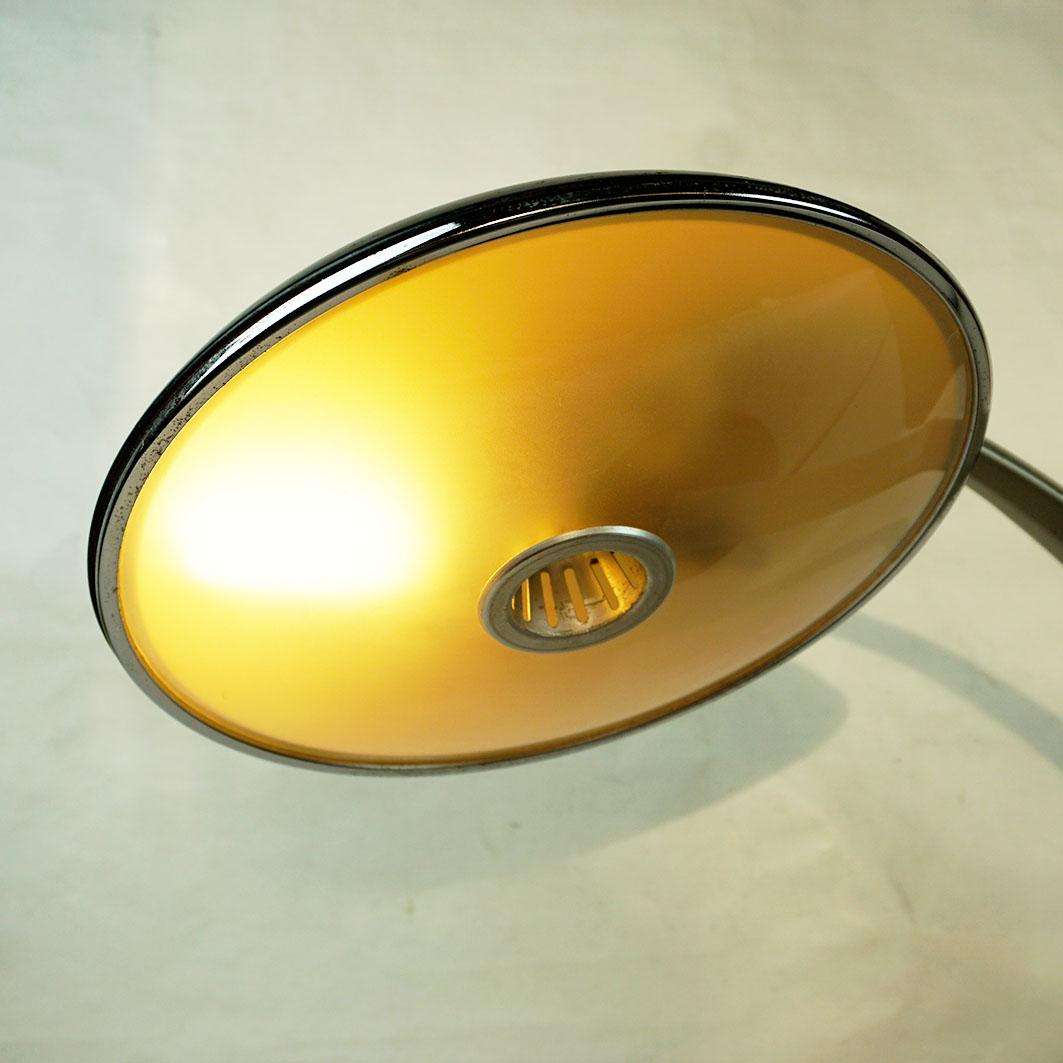 Mid-Century Modern Black Midcentury Desk Lamp Boomerang 64 by Fase Madrid Spain For Sale