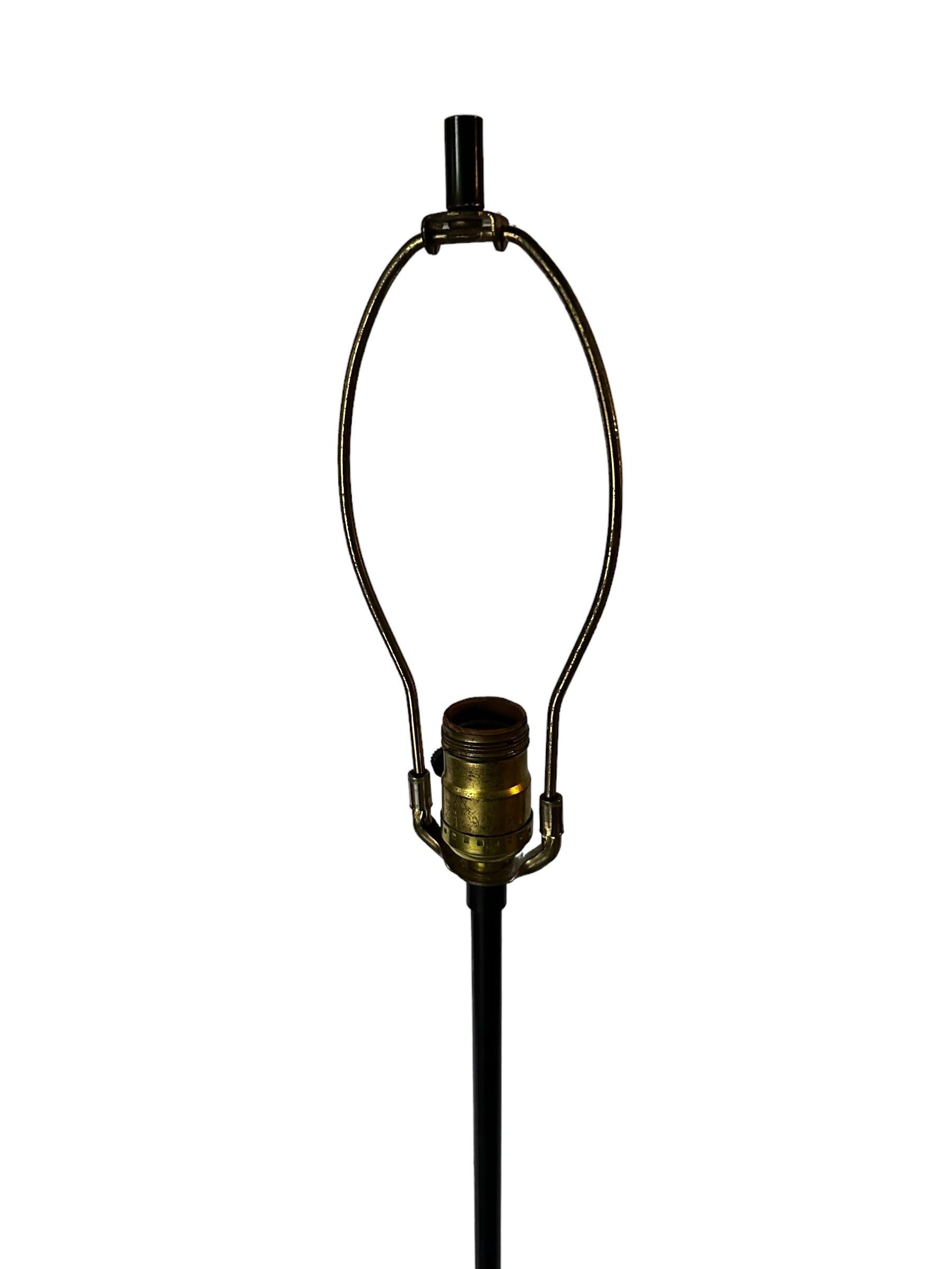 American Black Mid-Century Modern Floor Lamp For Sale