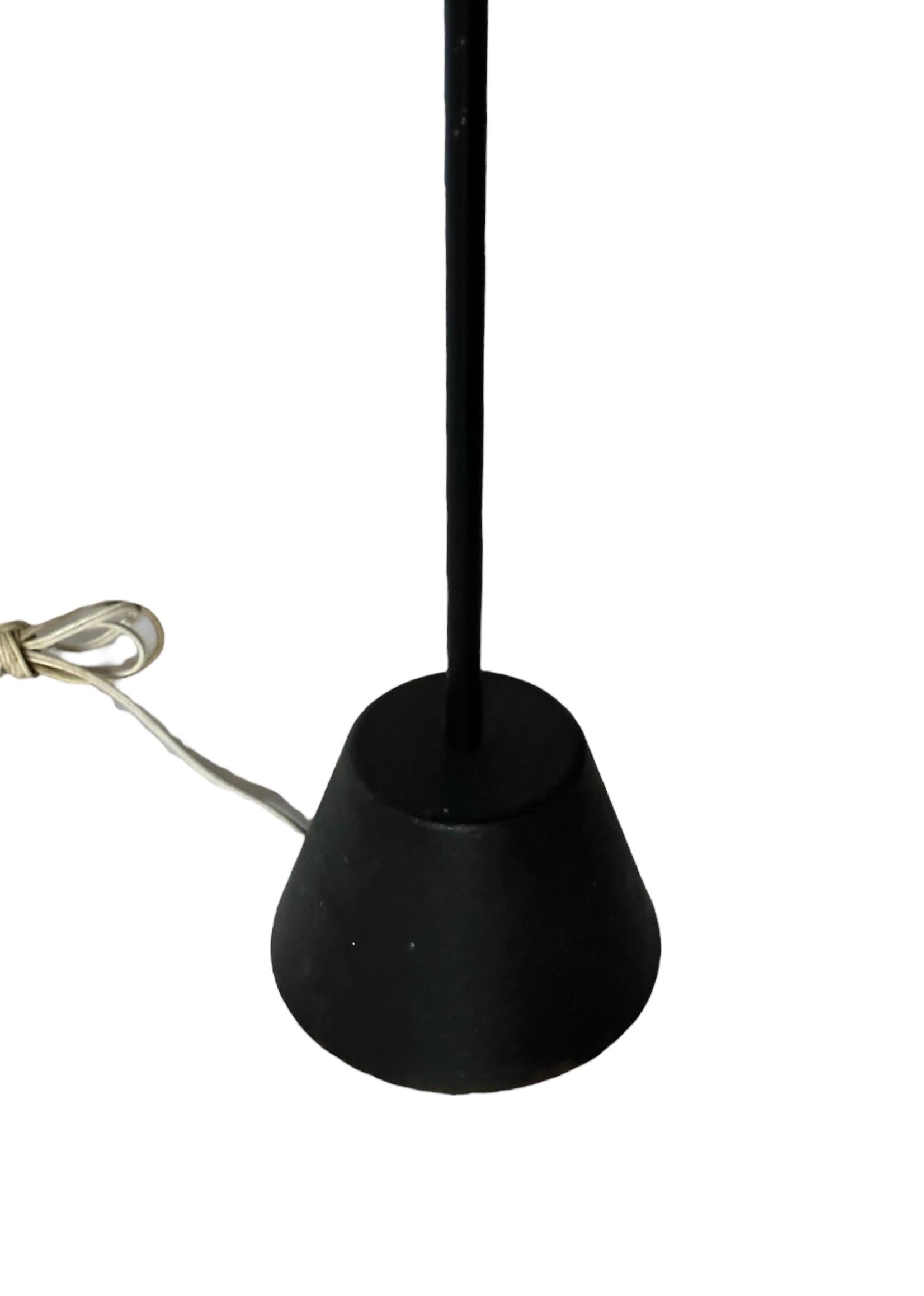 Metal Black Mid-Century Modern Floor Lamp For Sale