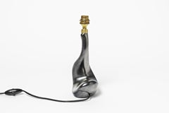 Black Mid-Century Modern Free Form Ceramic Table Lamp French Lighting