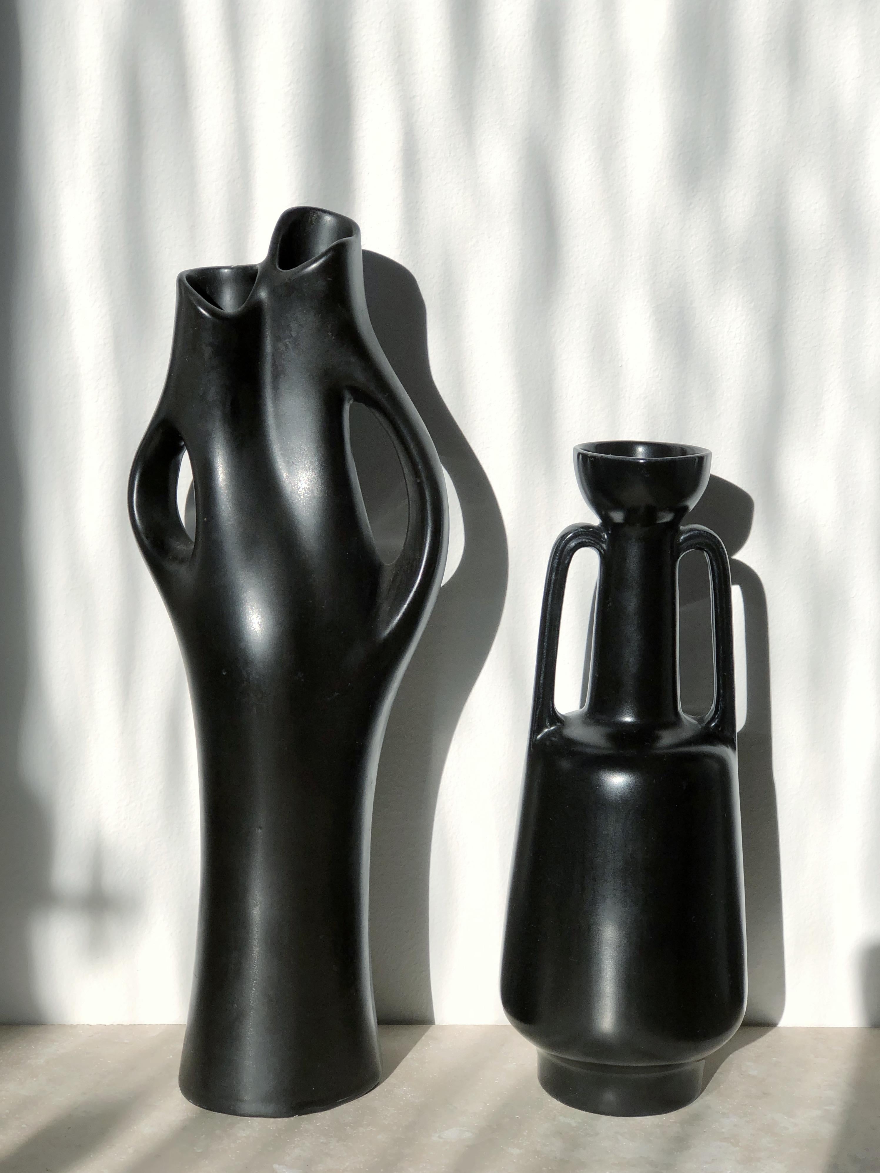 Swedish Black Midcentury Stoneware set of 5  