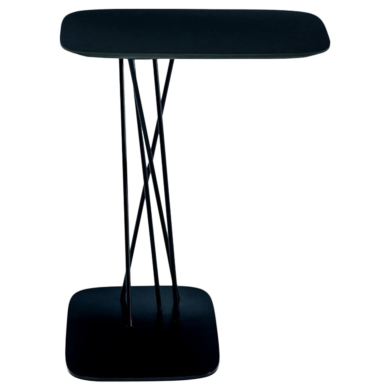 Black Mika Side Table by Michael Schmidt, Made in Italy For Sale
