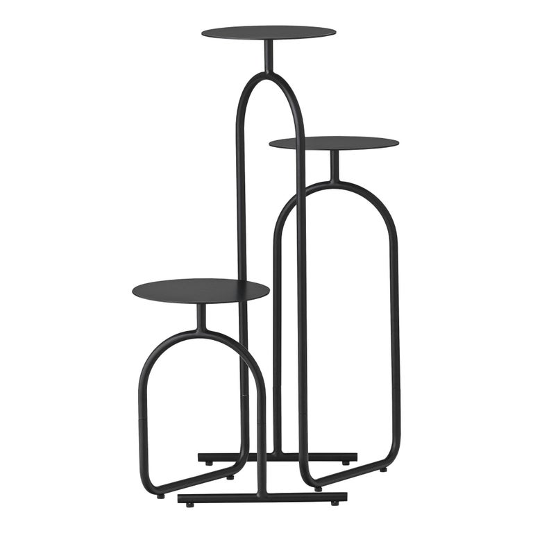 Black Minimalist Pedestal Table For Sale at 1stDibs