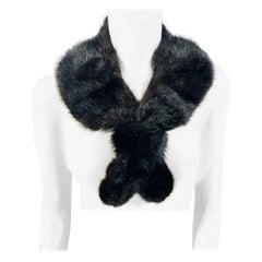 Black Mink Enlarged Fur Collar