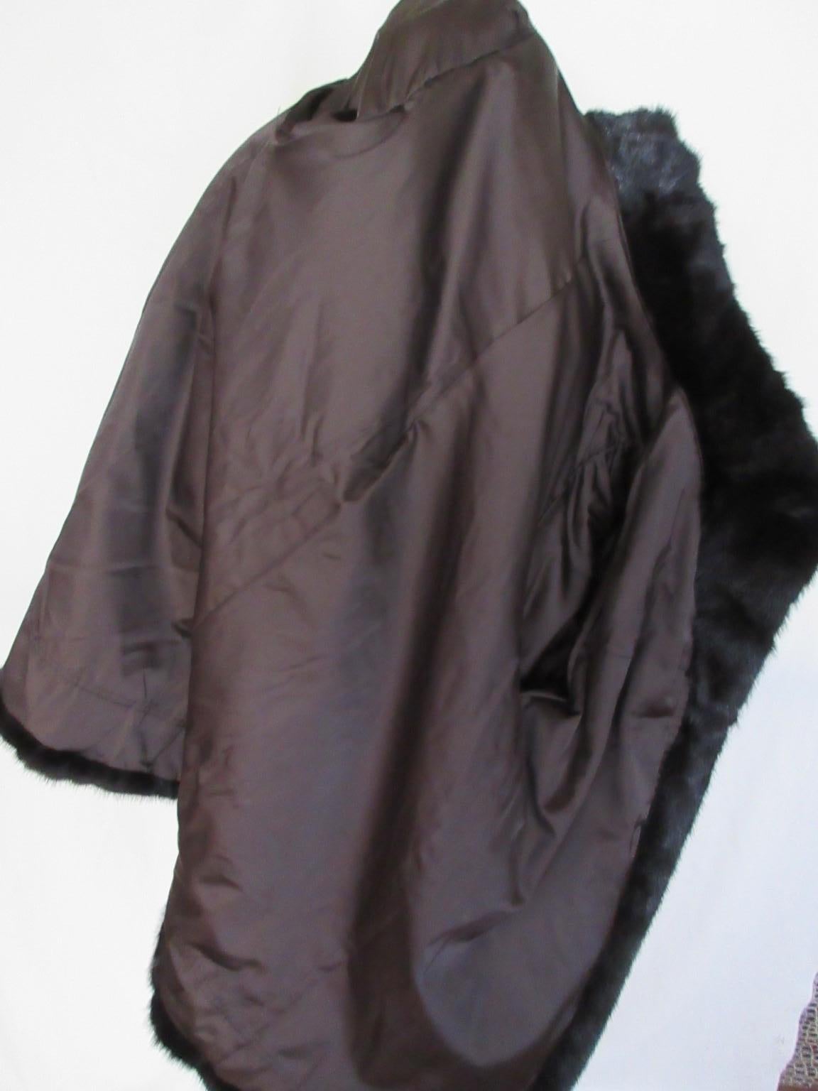 Black Mink Fur Coat For Sale 3