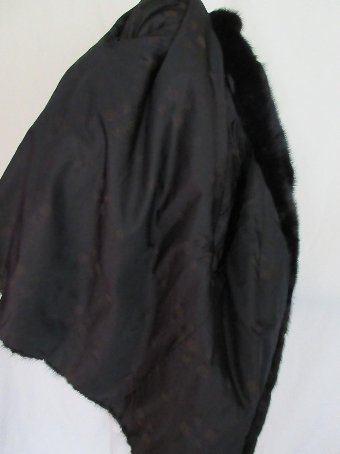 Black Mink Fur Jacket For Sale 2