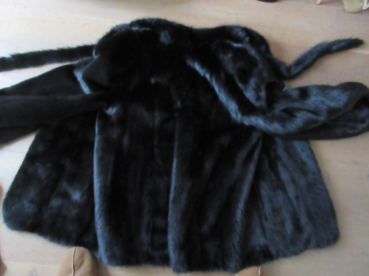 Black Mink Fur Jacket For Sale 3