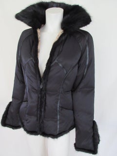 Black Mink Fur Trimmed SKI Jacket Small