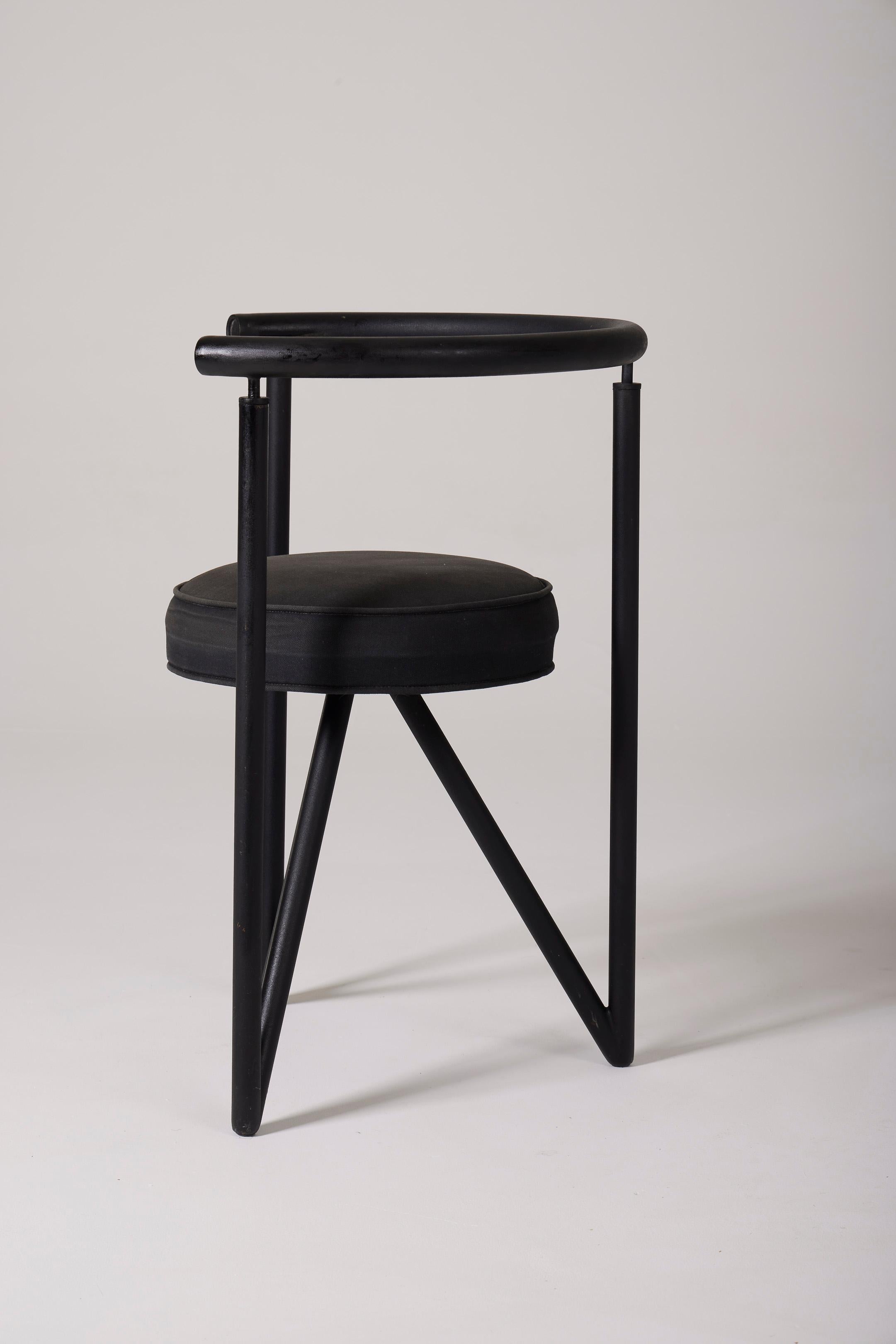 Black metal chair, 