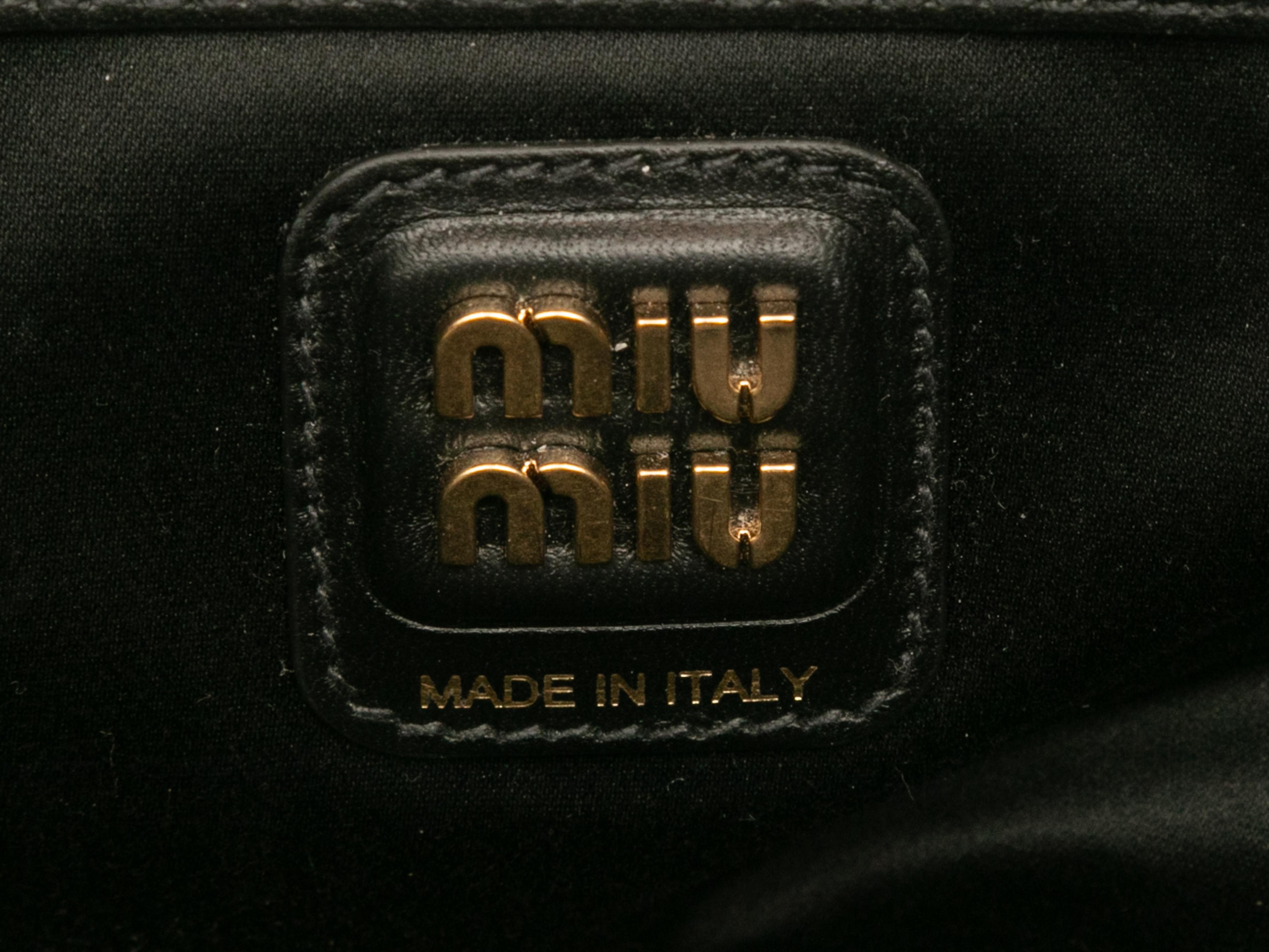 Borsa a spalla nera Miu Miu Beau 1