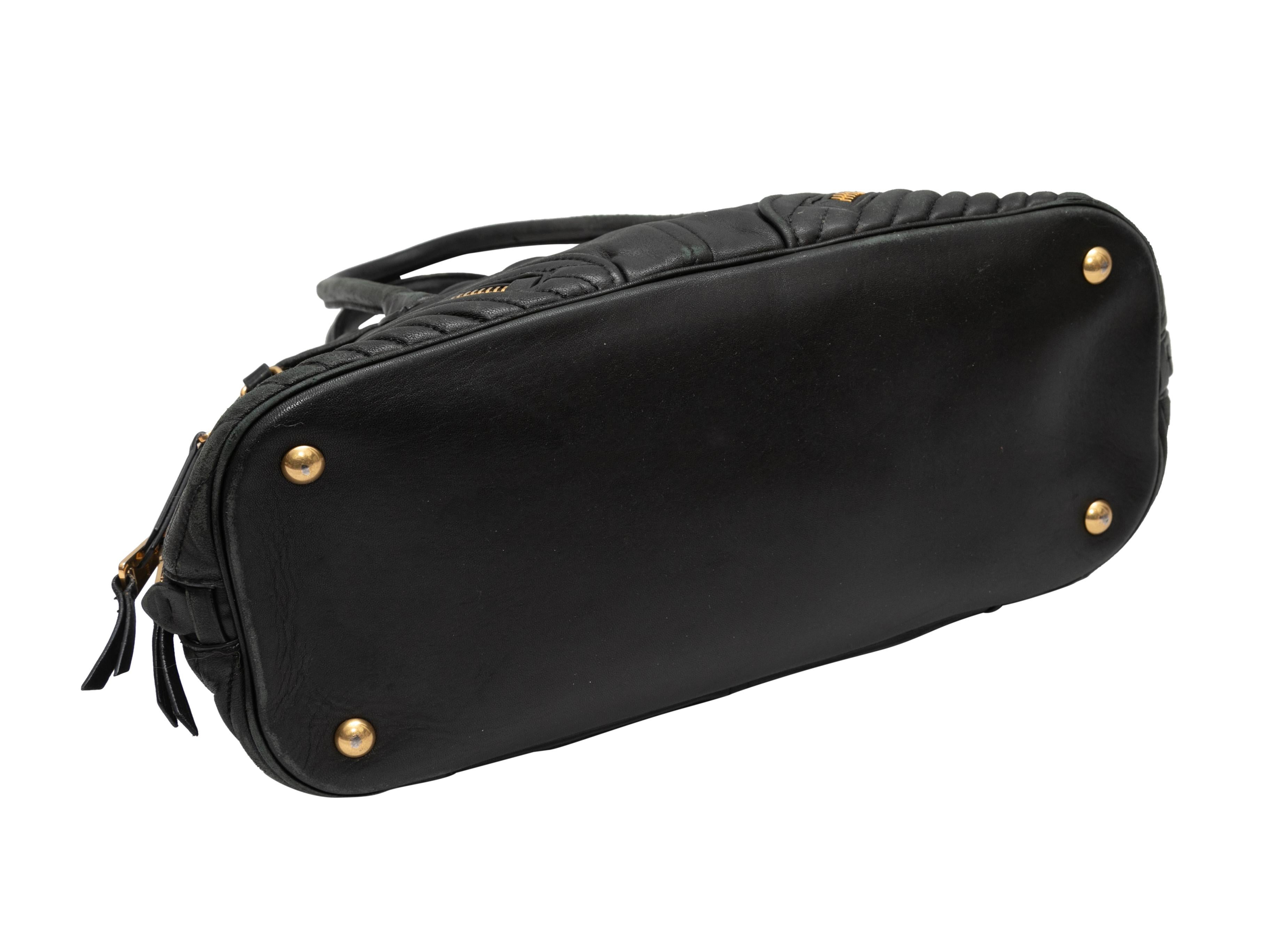 Women's Black Miu Miu Leather Moto Bag