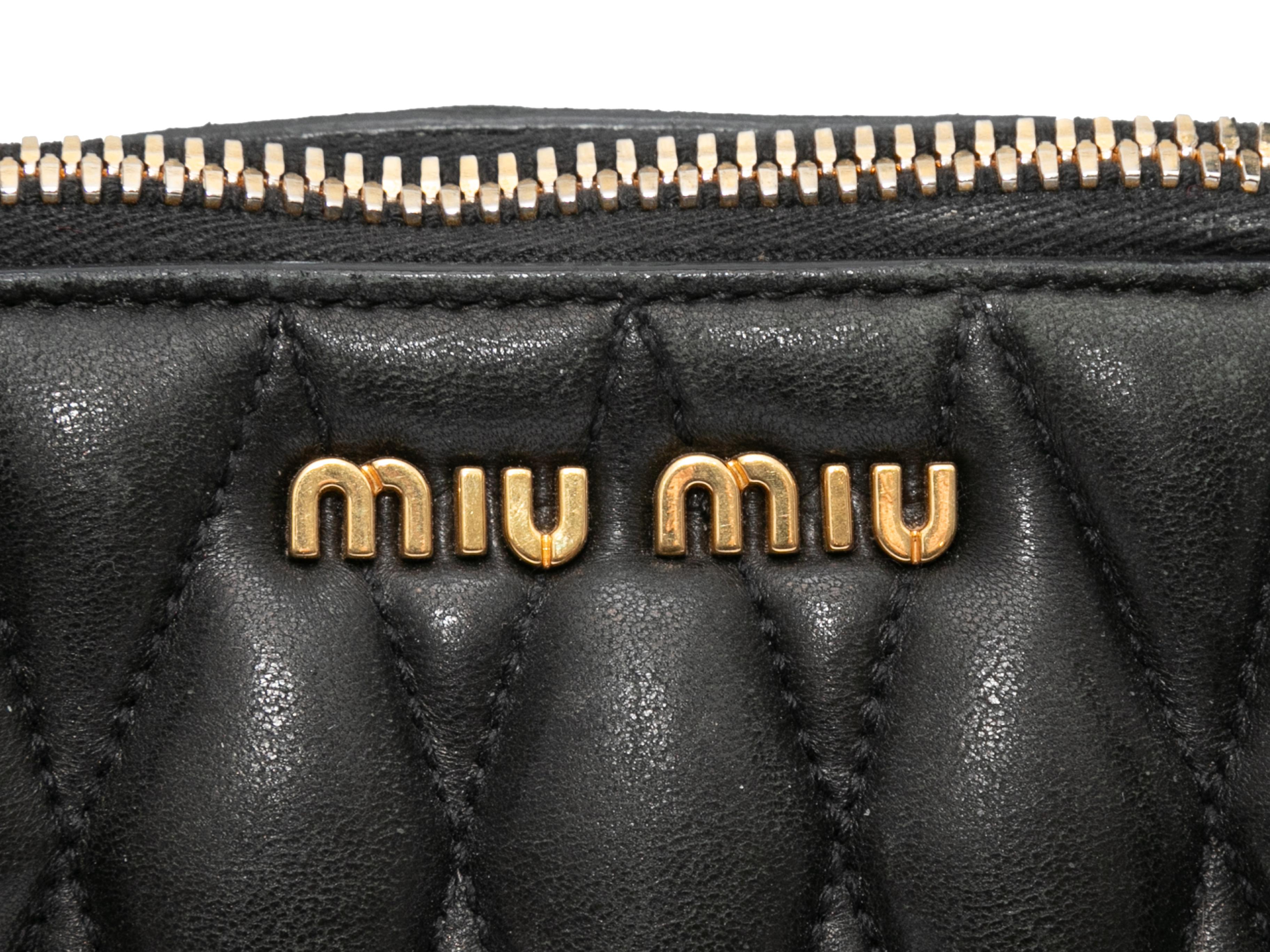 Black Miu Miu Leather Moto Bag 1