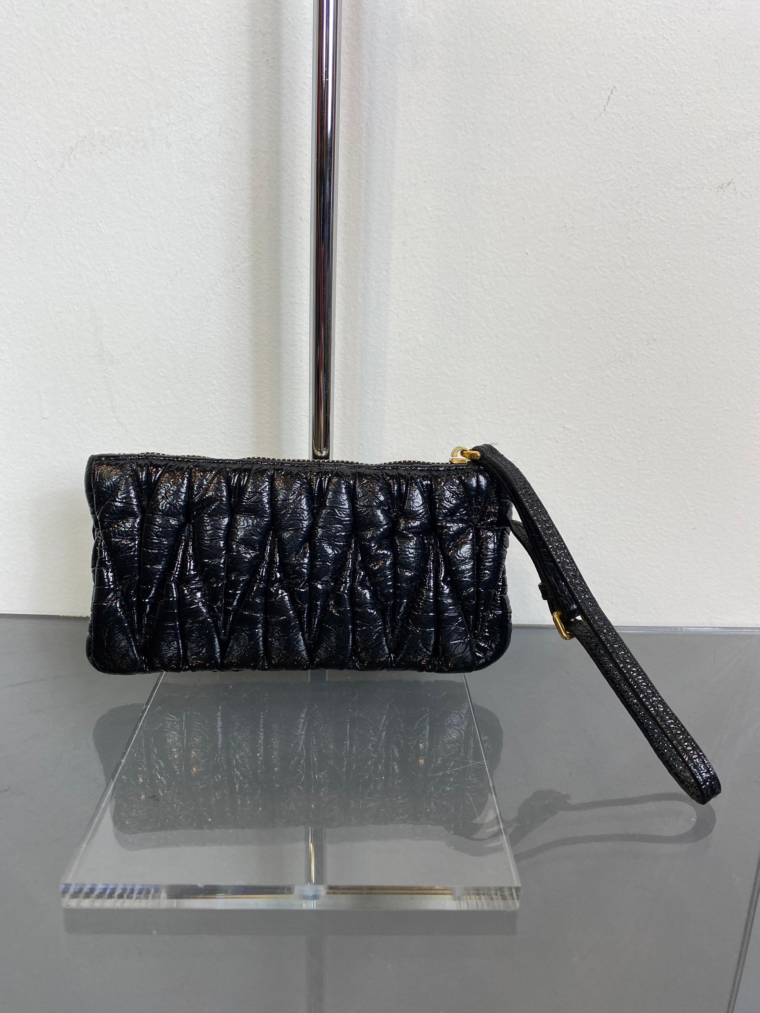 Women's or Men's Black Miu Miu mini clutch bag