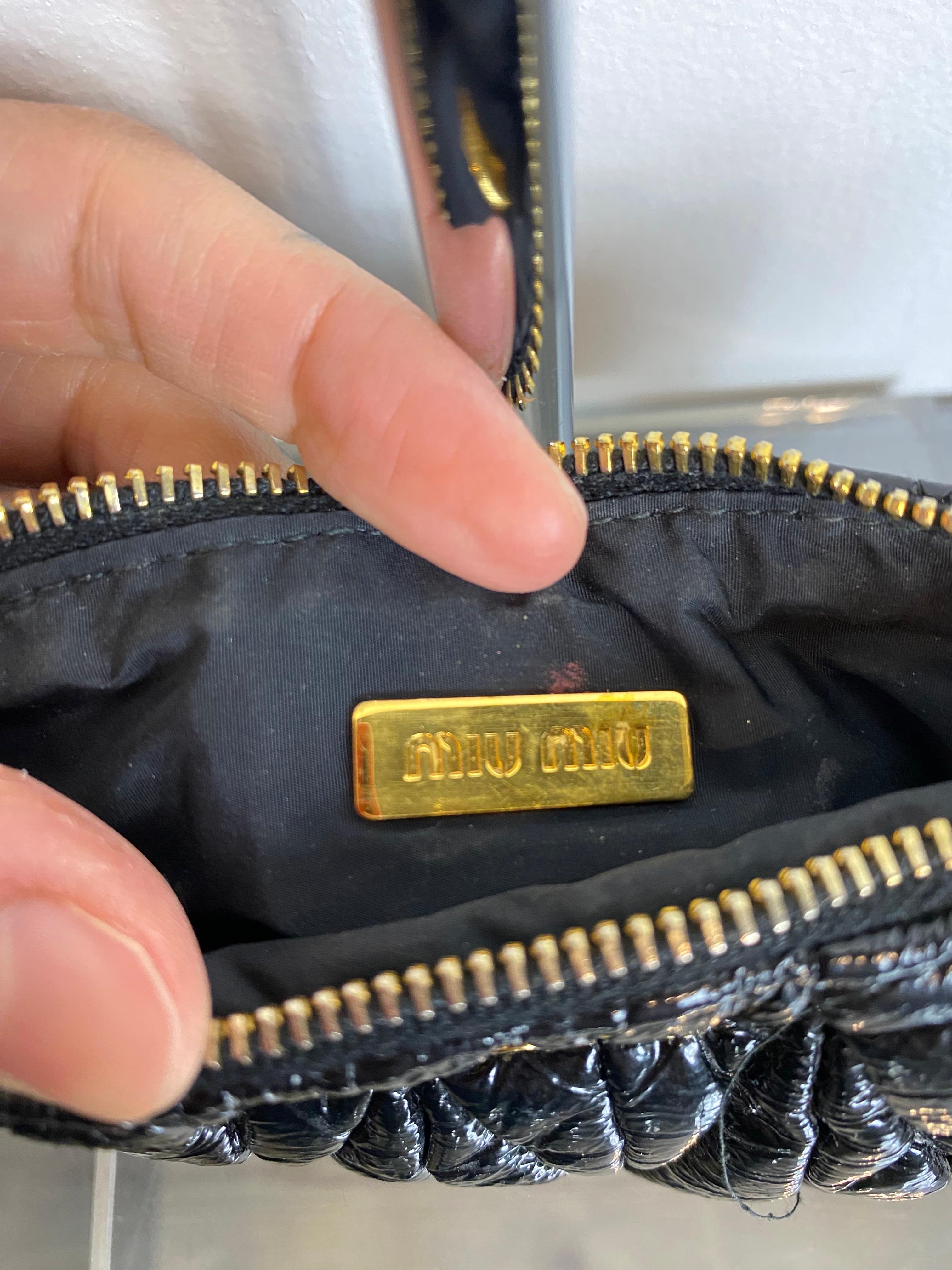 Black Miu Miu mini clutch bag 2