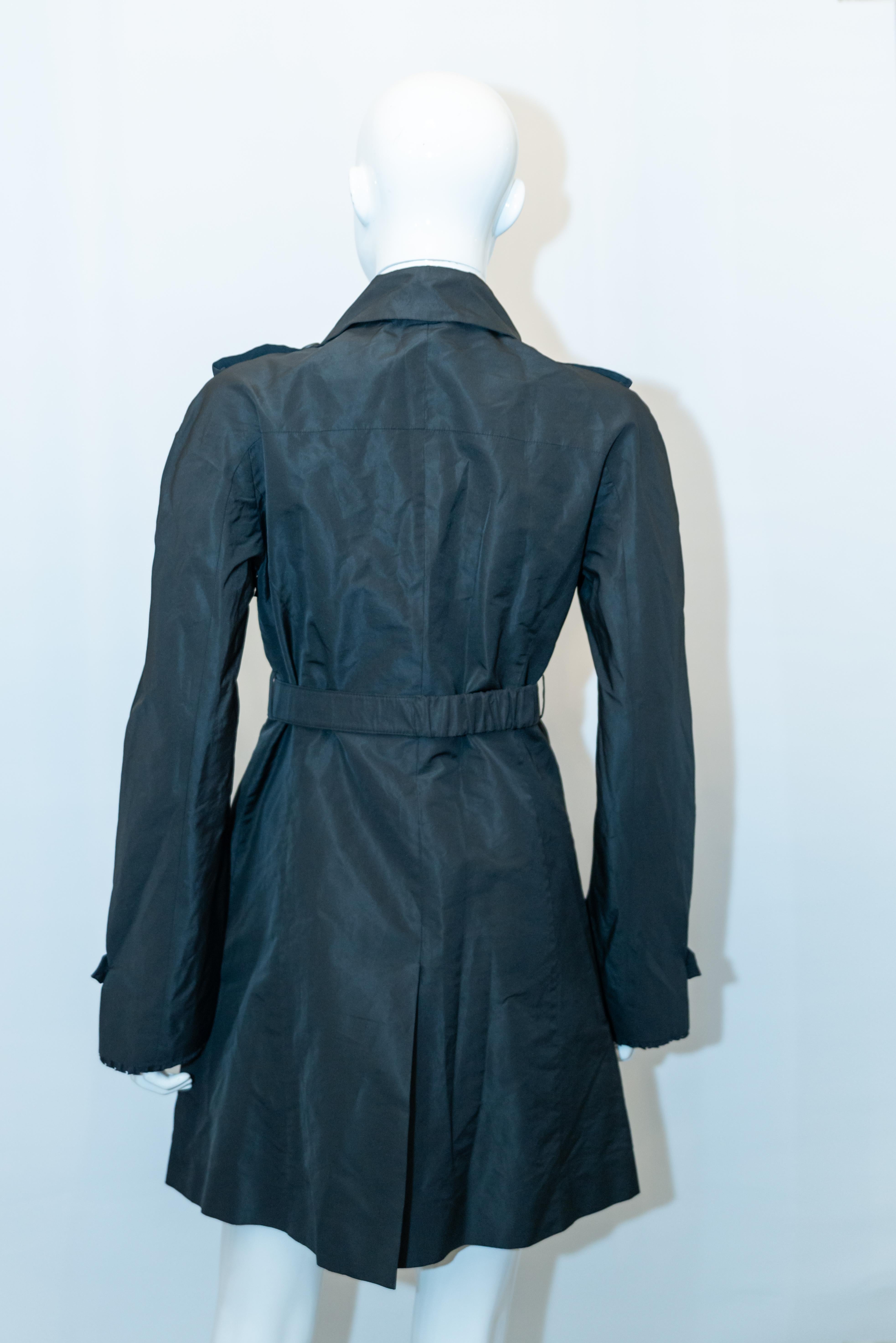 Women's or Men's Black Miu Miu Raincoat For Sale