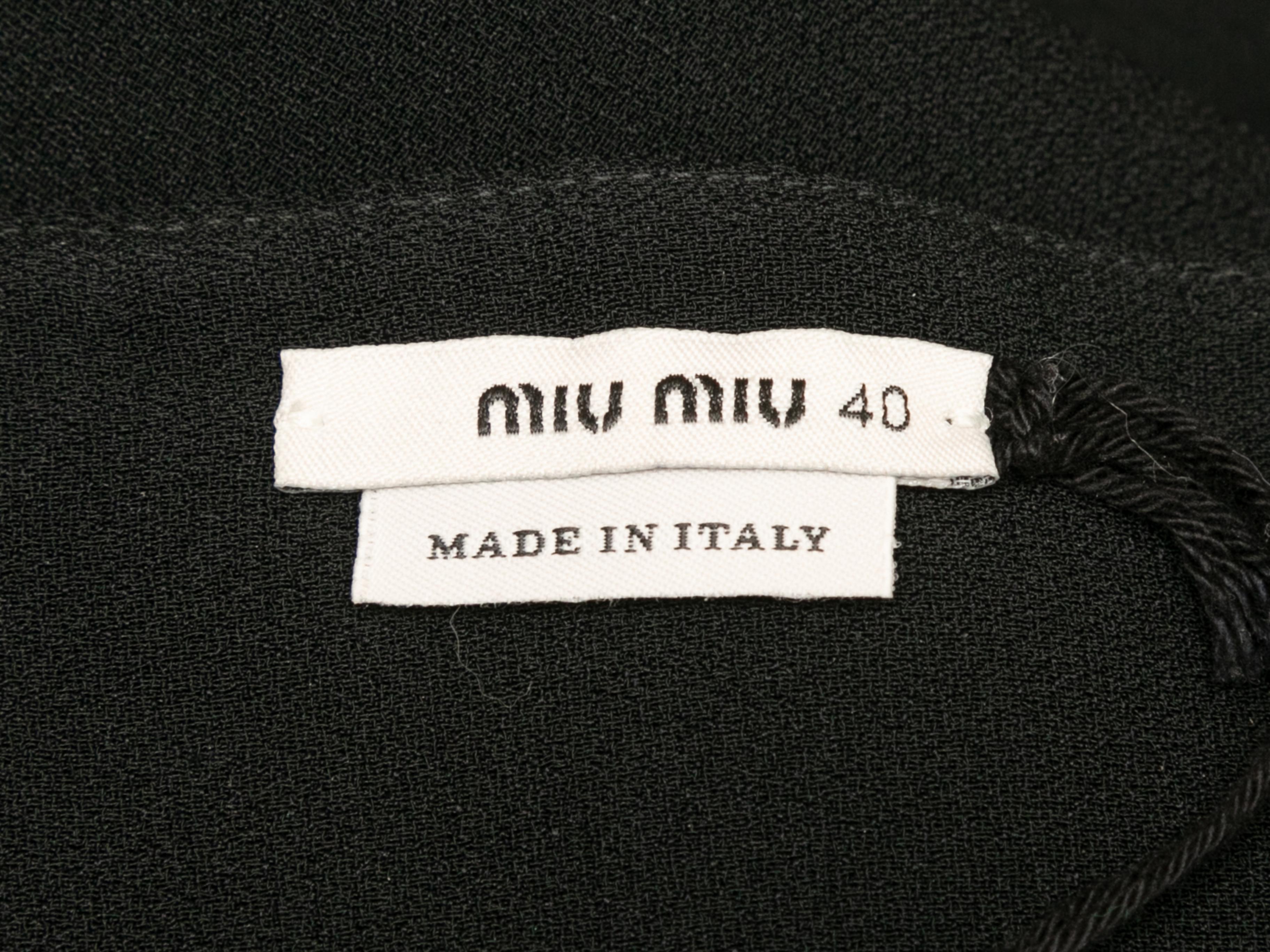 Women's Black Miu Miu Strapless Mini Dress Size IT 40 For Sale