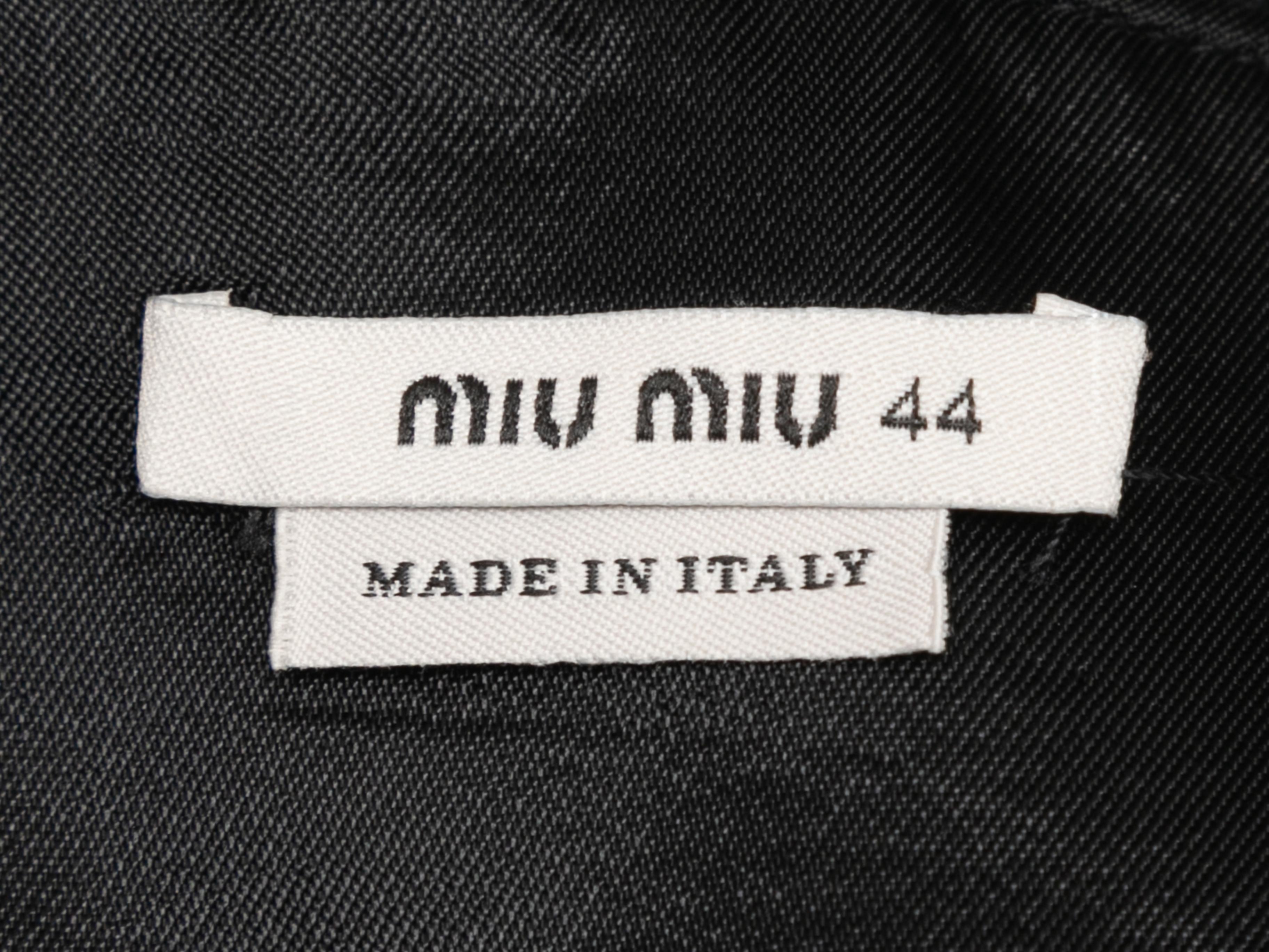Women's Black Miu Miu Suspender Skirt Size IT 44 For Sale