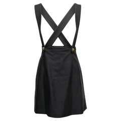 Used Black Miu Miu Suspender Skirt Size IT 44