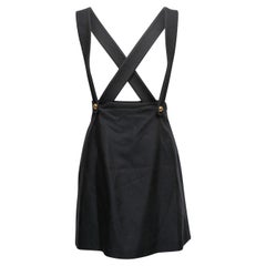 Black Miu Miu Suspender Skirt Size IT 44