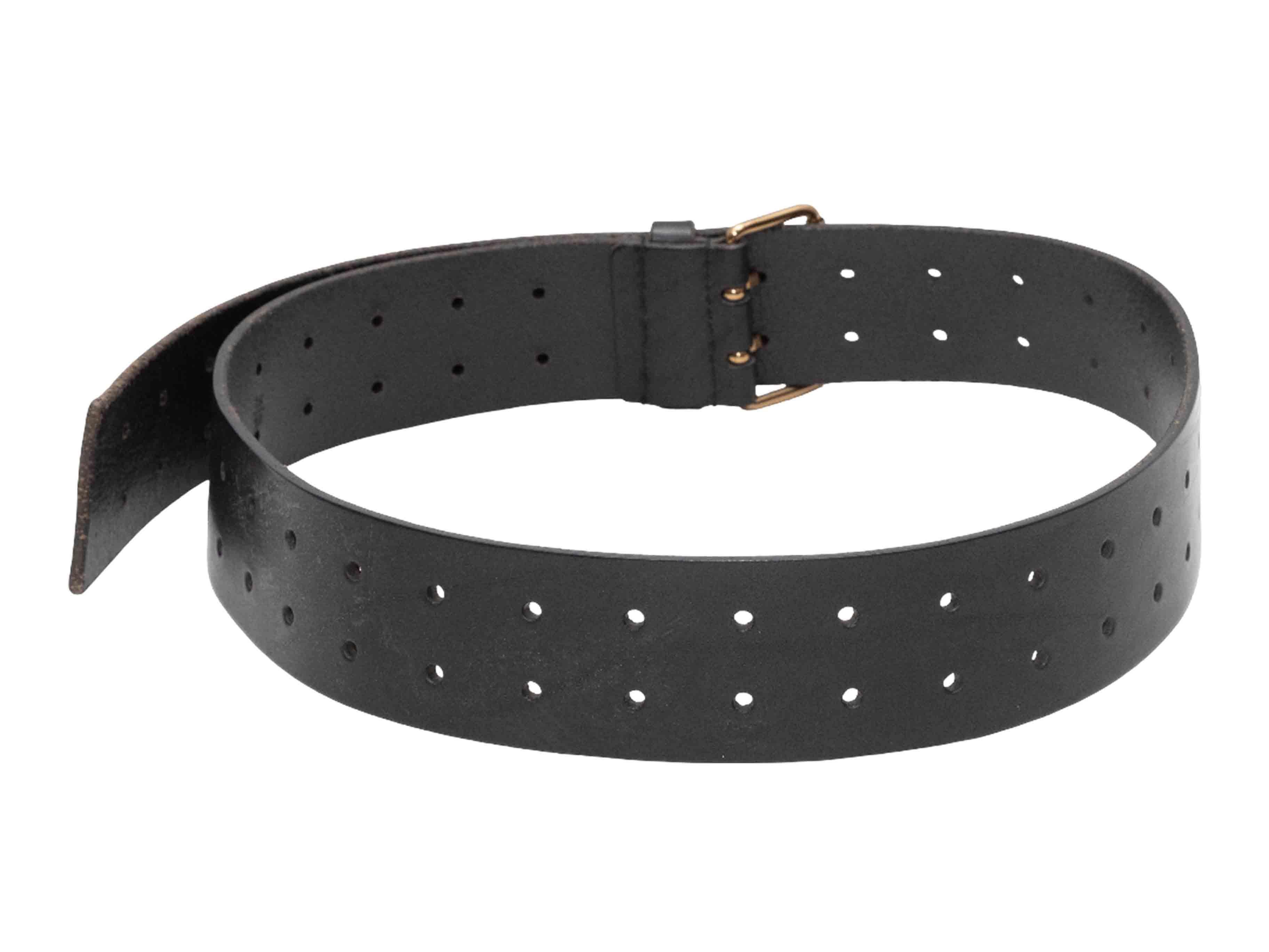 Nero Cintura larga in pelle nera Miu Miu in vendita