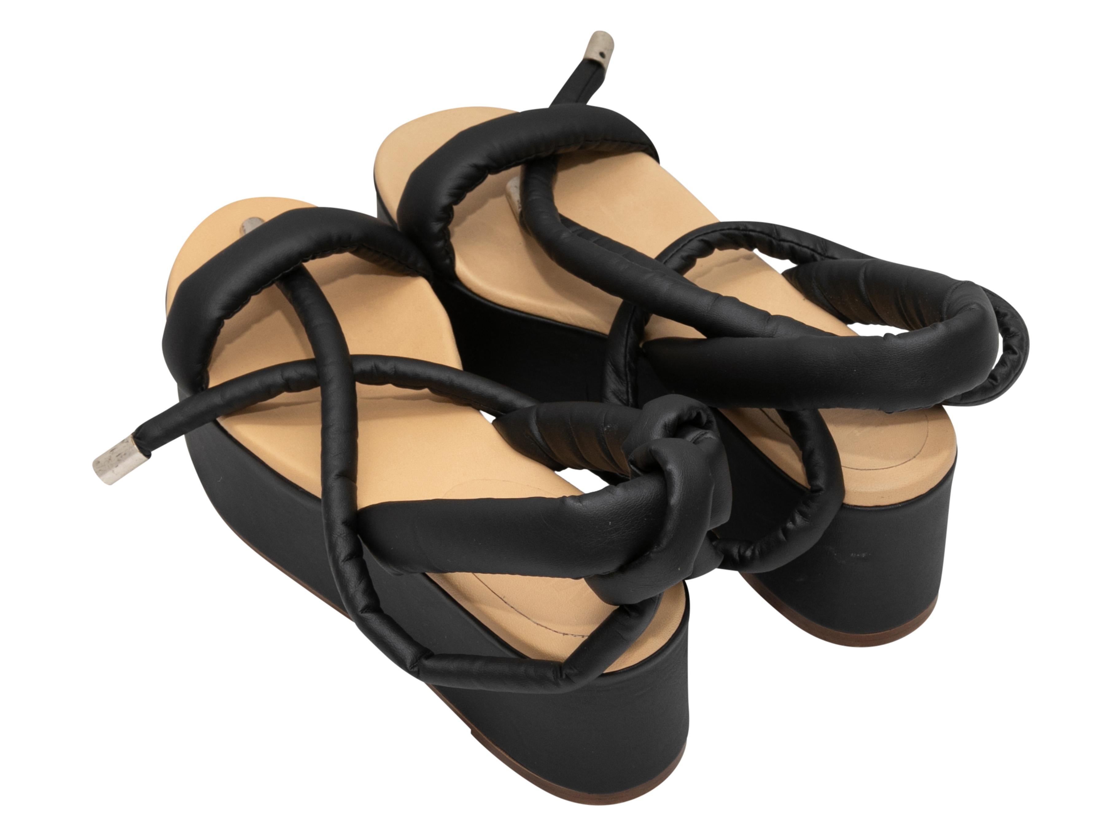 Sandales à plateforme MM6 Maison Margiela noires Taille 37 Bon état - En vente à New York, NY