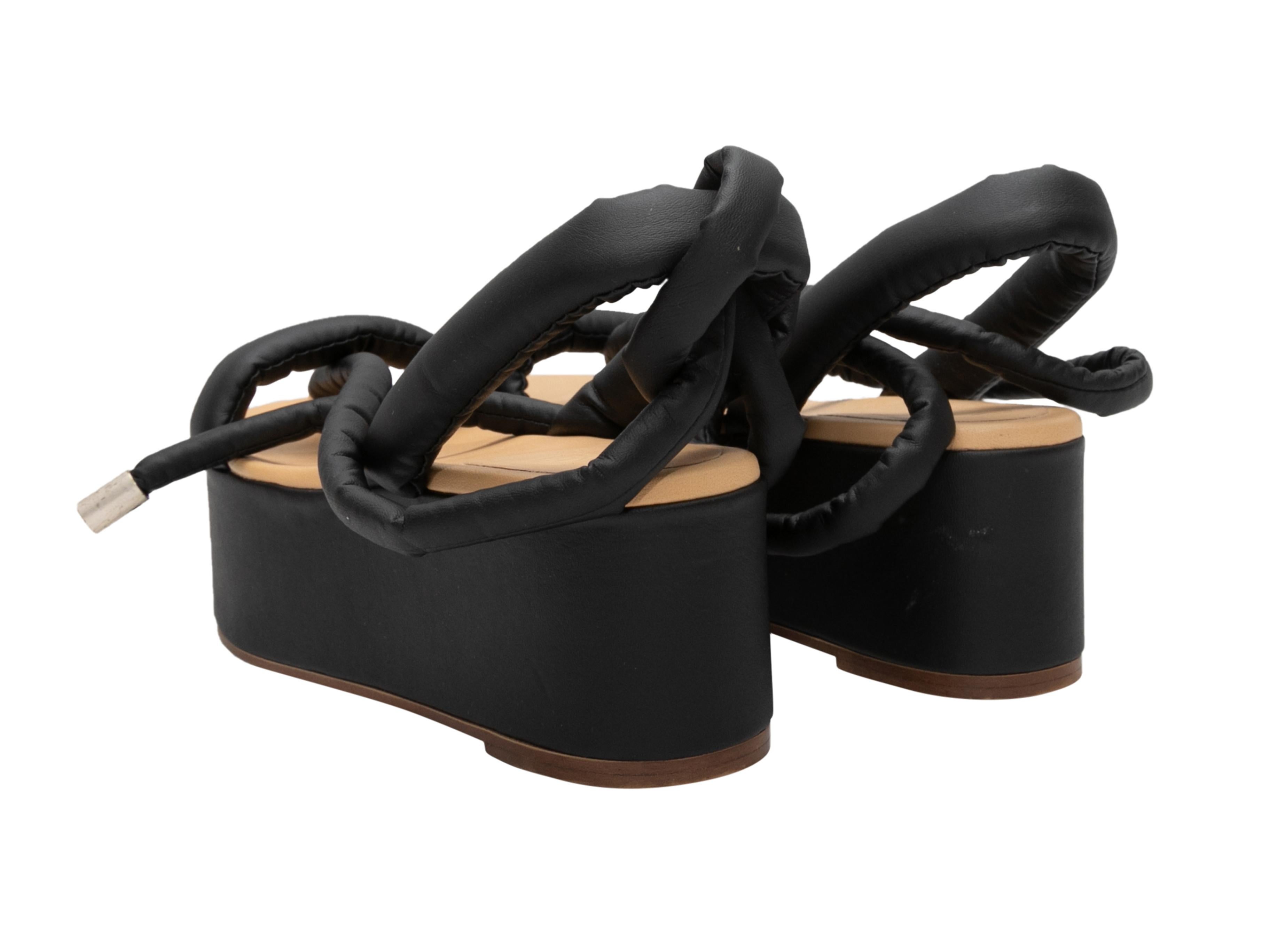 Women's or Men's Black MM6 Maison Margiela Platform Sandals Size 37 For Sale