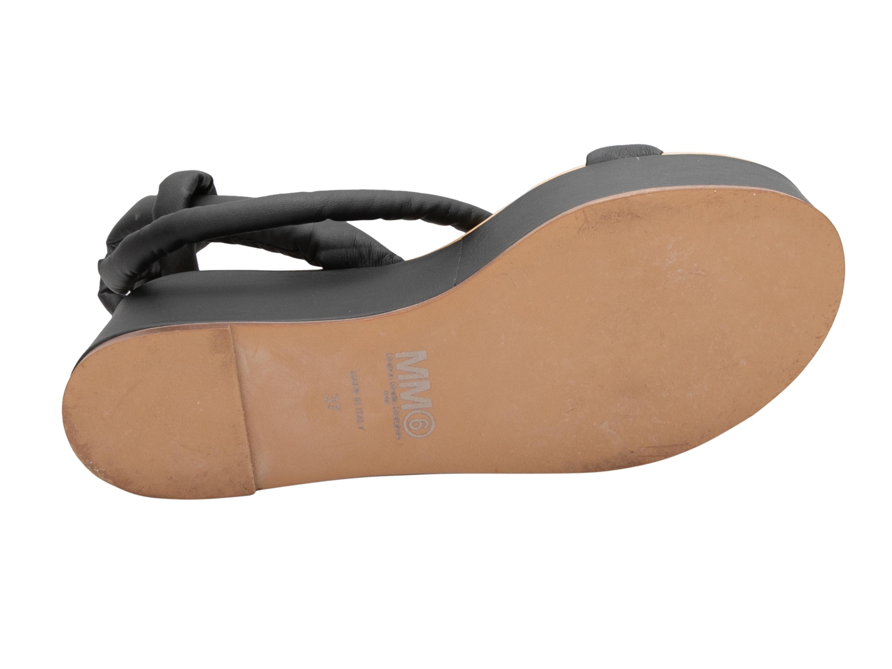 Black MM6 Maison Margiela Platform Sandals Size 37 For Sale 1