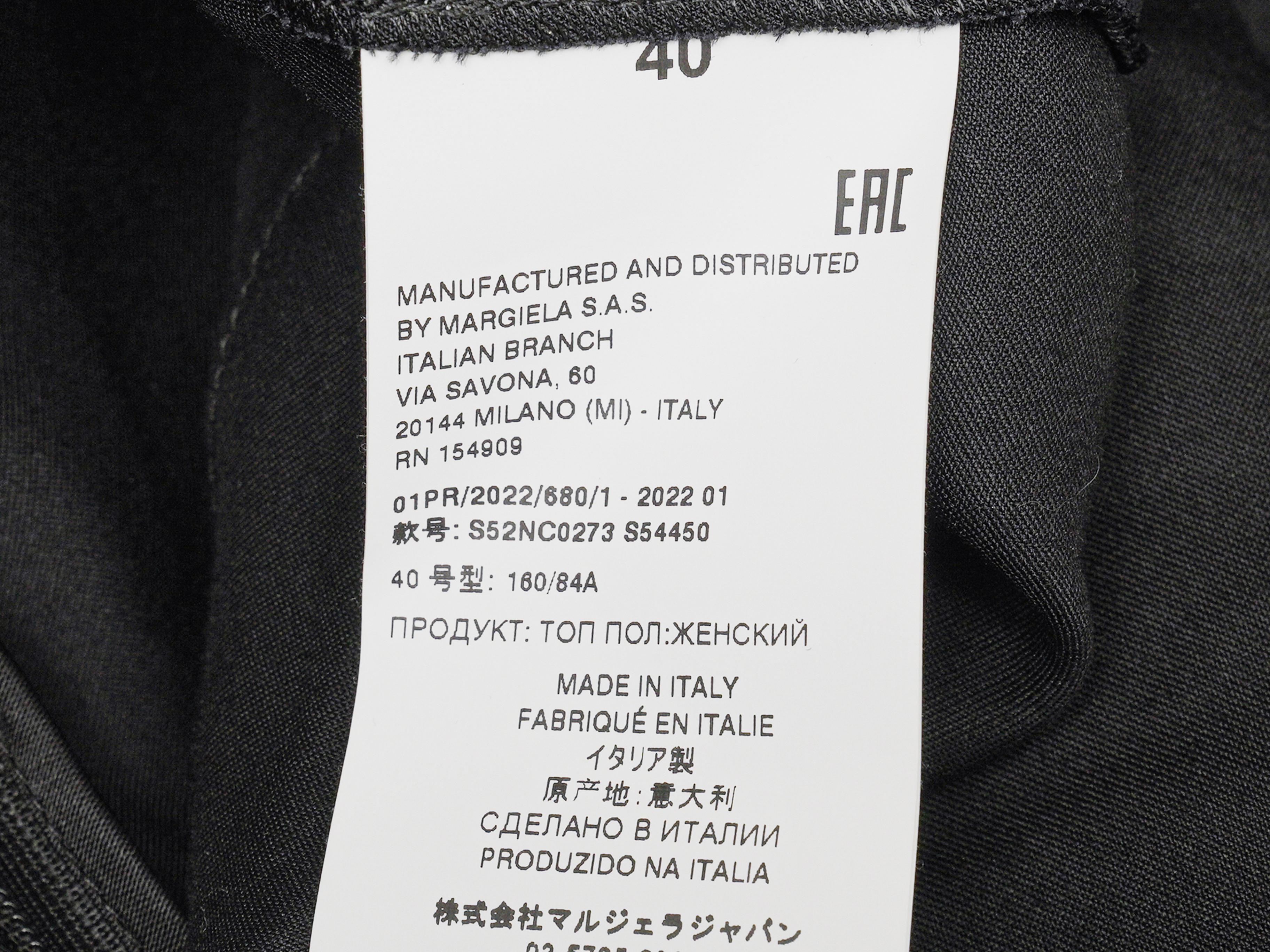 Black MM6 Maison Margiela Sleeveless Top Size IT 40 In Good Condition For Sale In New York, NY