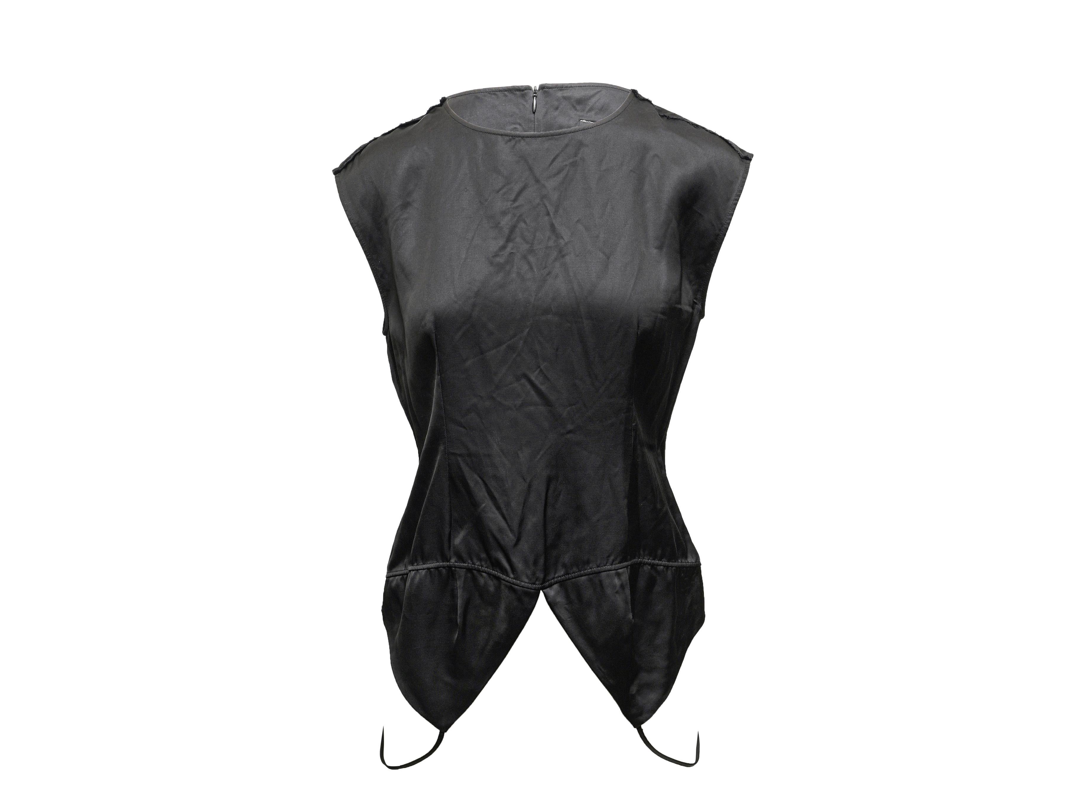Black MM6 Maison Margiela Sleeveless Top Size IT 40 For Sale 1