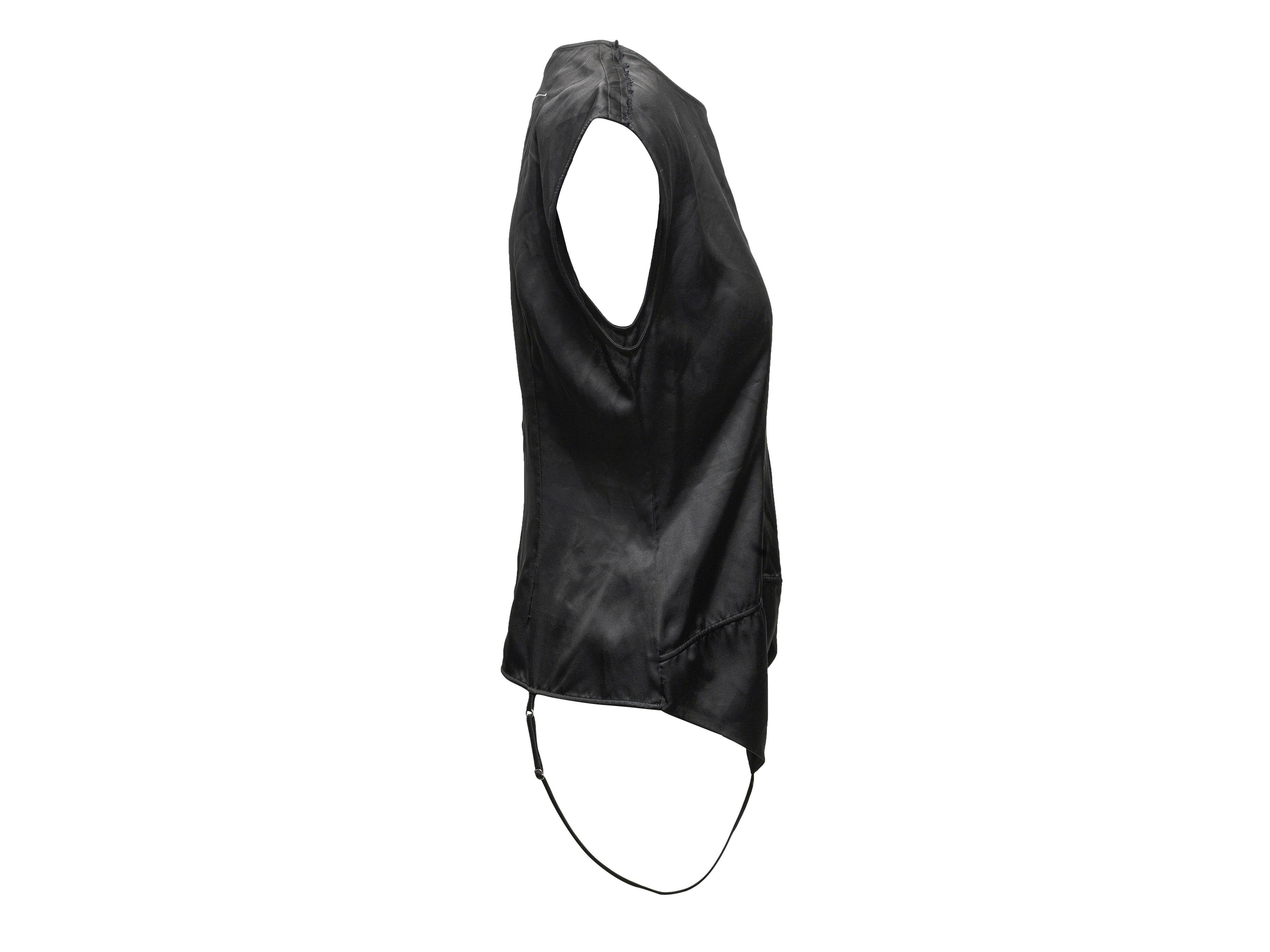 Black MM6 Maison Margiela Sleeveless Top Size IT 40 For Sale 2