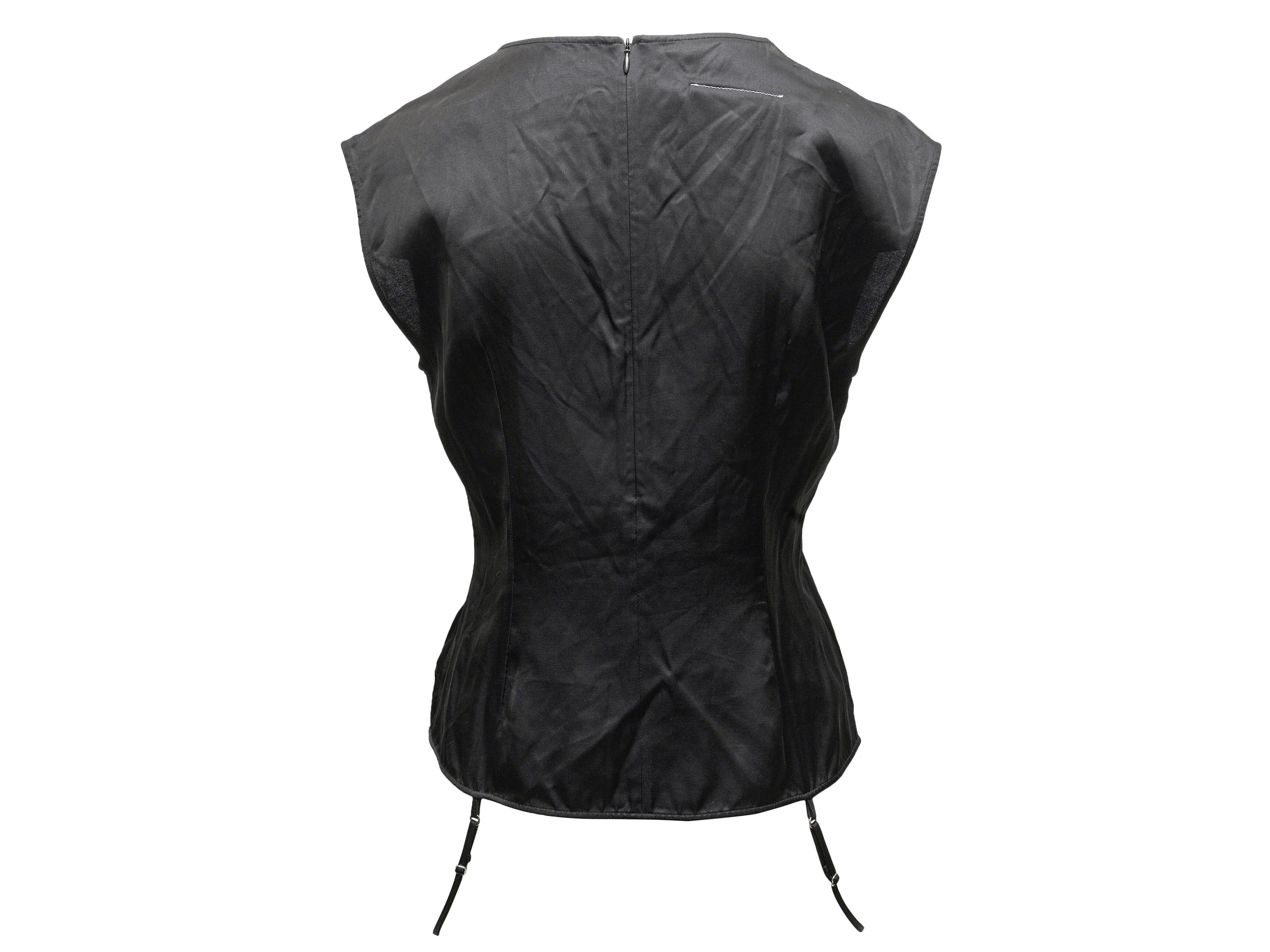 Black MM6 Maison Margiela Sleeveless Top Size IT 40 For Sale 3