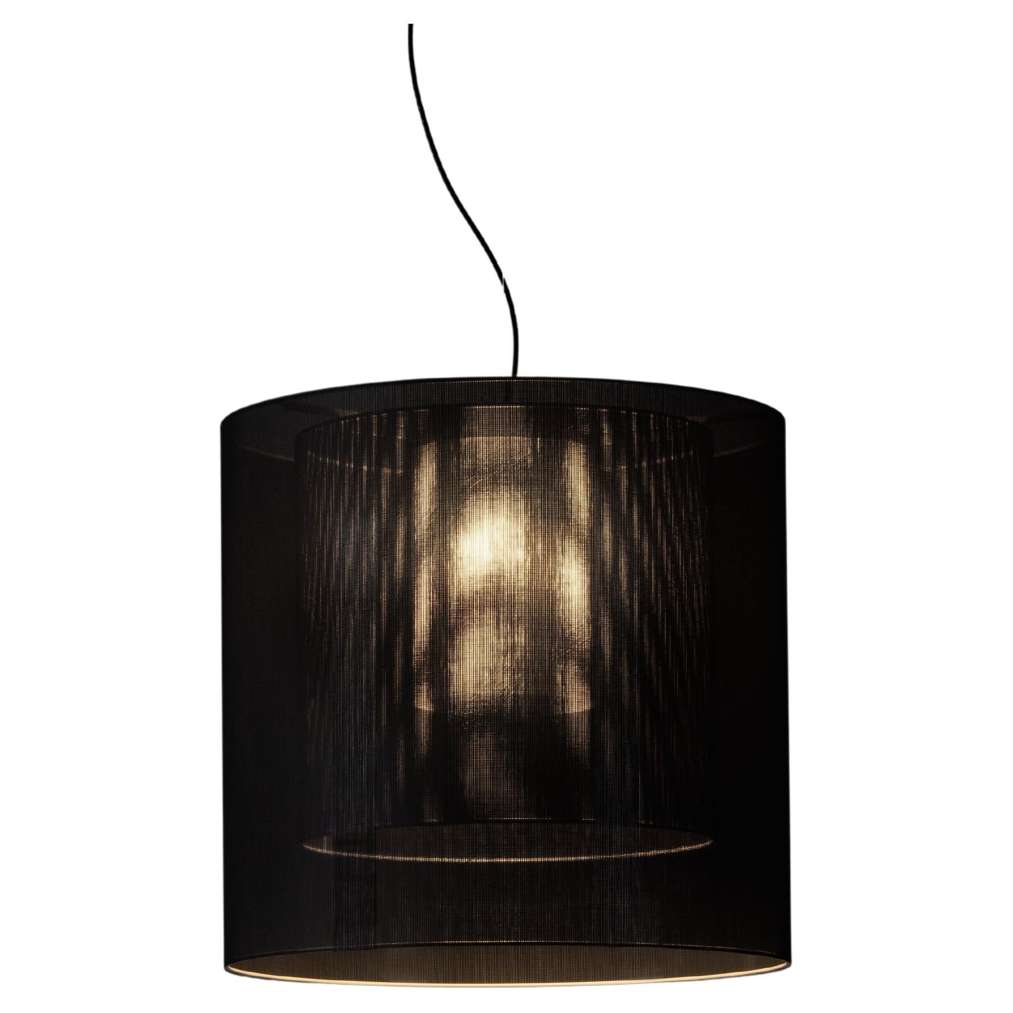 Black Moaré LM Pendant Lamp by Antoni Arola For Sale