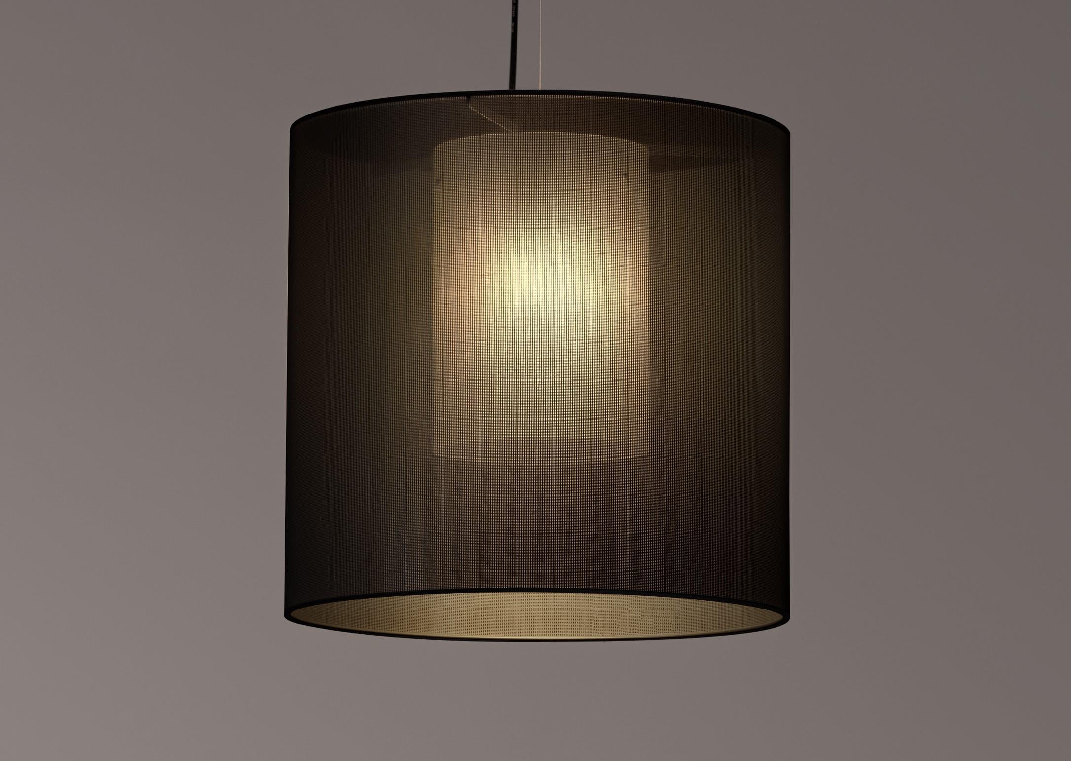 Modern Black Moaré M Pendant Lamp by Antoni Arola For Sale