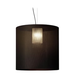 Lampada a sospensione Moaré X nera di Antoni Arola