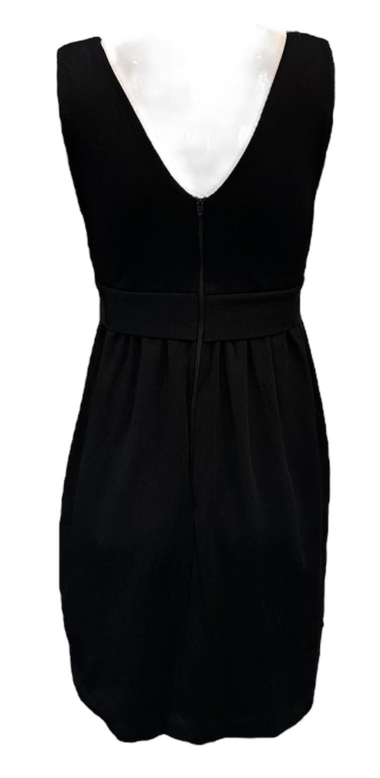 Black Mod Rhinestone Zipper Mini Dress, 1960s