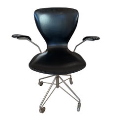 Black Model 3217 Swivel desk Chair by Jacobsen for Fritz Hansen