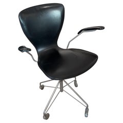 Black Model 3217 Swivel desk Chair by Jacobsen for Fritz Hansen