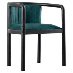 Black Modern Alton Solid Wood Dining Chair