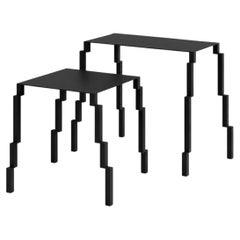 Schwarze, moderne „Bug“-Tische, in Sonderfarben erhältlich – Tischset von oitoproducts