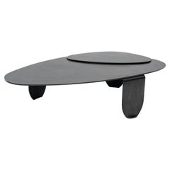 Circular/Organic Shape Coffee Table Black Modern/Contemporary Blackened Steel